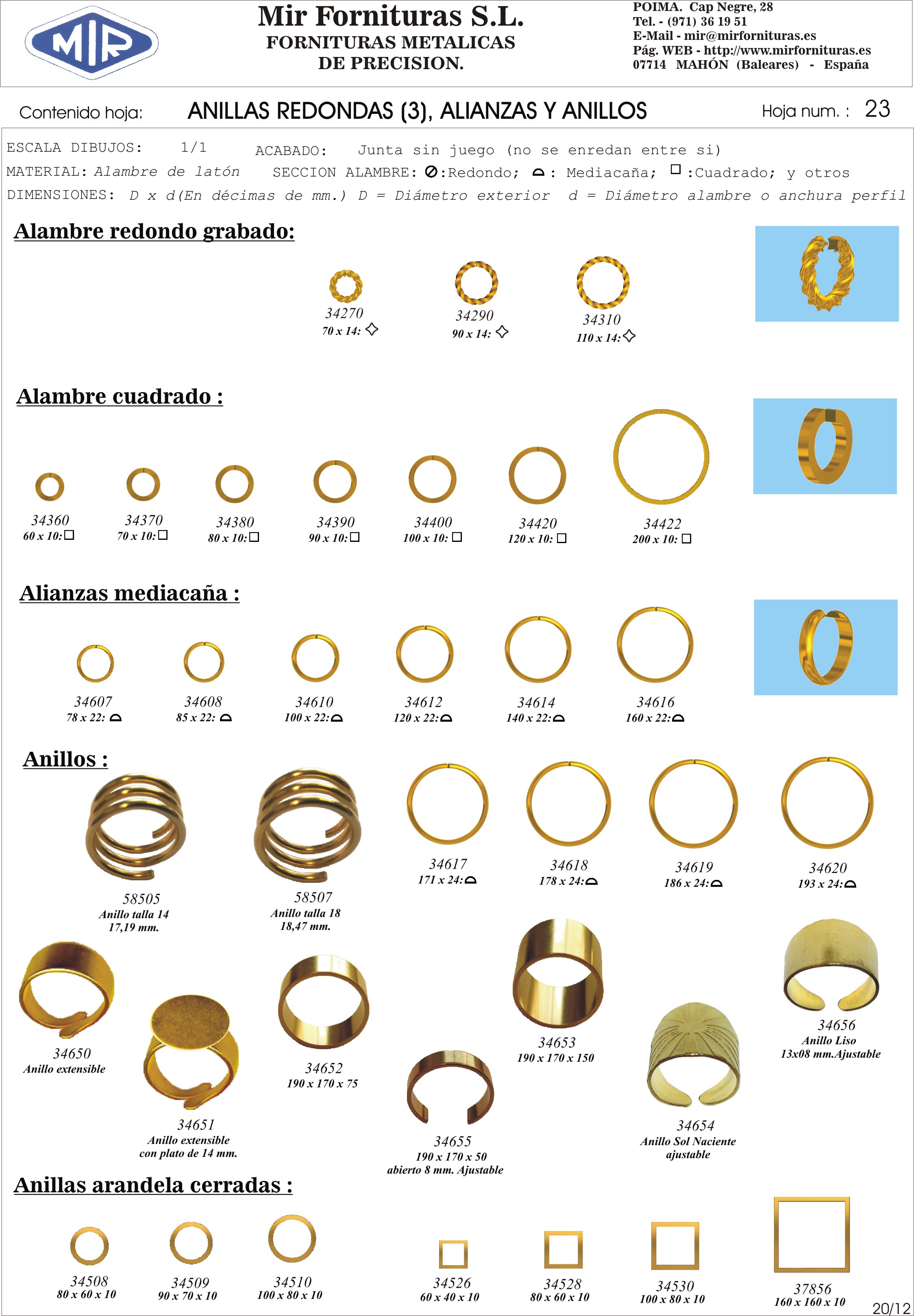 Mir Fornituras, S. L. Round Jump Rings (3), wedding ring